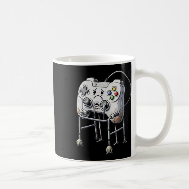 Caneca De Café Old Gamer Retro Video Game Old Gamer  (Direita)