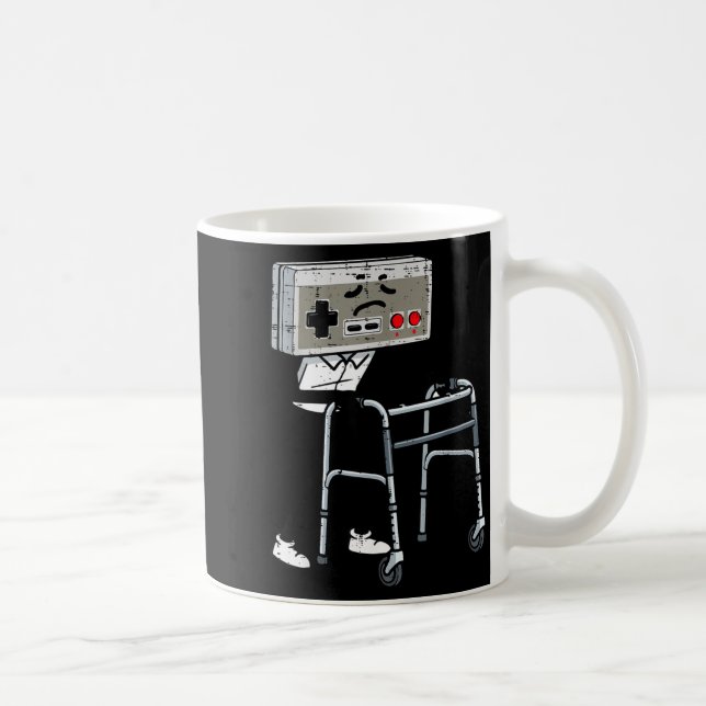 Caneca De Café Old Gaming Controller Walker Funny Gamer Men Women (Direita)