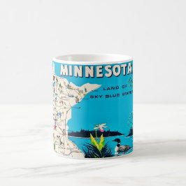Caneca De Café Old Minnesota Map Postcard Mug