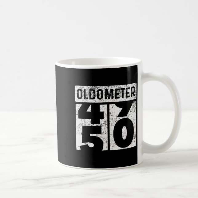 Caneca De Café Oldometer Odometer Funny 50th Birthday Gift 50 Yrs (Direita)