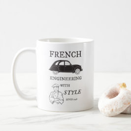 Caneca De Café Oldtimer 2cv French engineering Retro