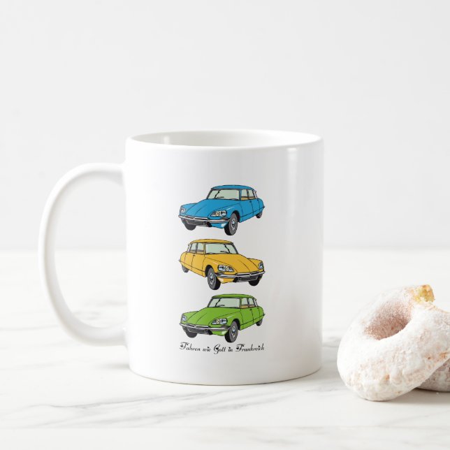 Caneca De Café Oldtimer Citroen DS19 Wie gott in Frankreich (Com Donut)