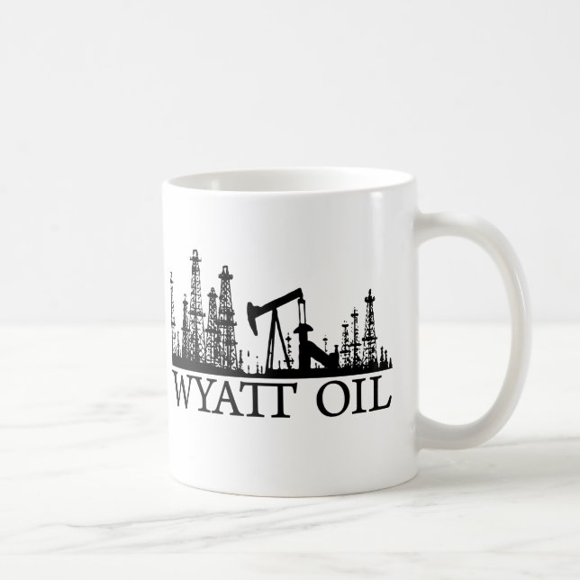 Caneca De Café Óleo de Wyatt/logotipo preto (Direita)
