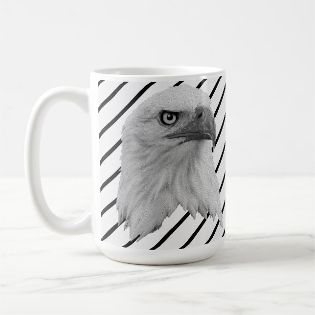 Caneca De Café Óleo Facial de Águia Careca, (Esquerda)
