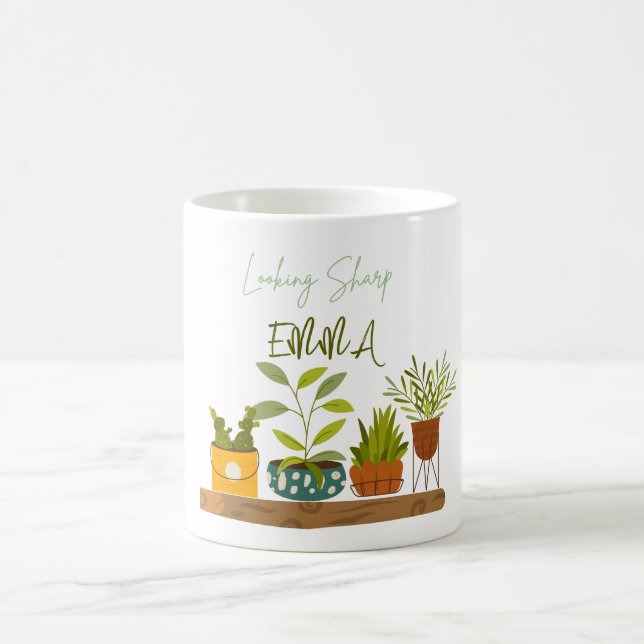 Caneca De Café Olhando para o Cactus da Fábrica de Potes Sharp (Centro)