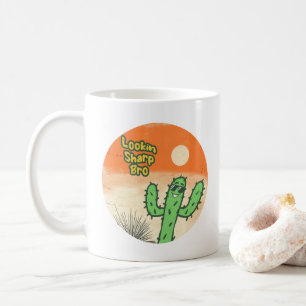 Caneca De Café Olhando Sharp Bro Retro Vintage Desert Vibes Cactu