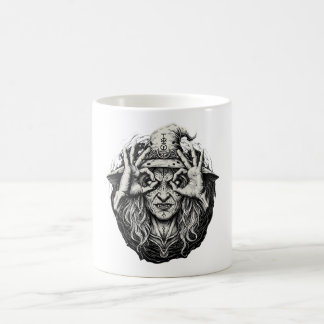 Caneca De Café Olhar de Bruxa Mística Oculto Estético Magia