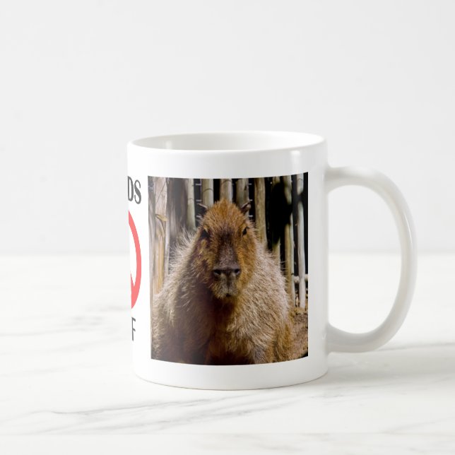 Caneca De Café Olhar fixamente do Capybara (Direita)