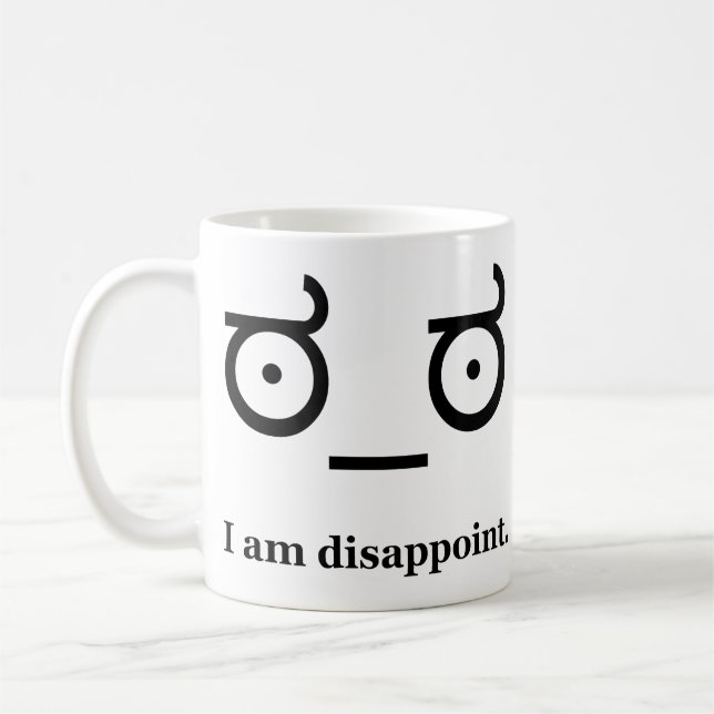 Caneca De Café Olhe da desaprovação decepcionam (Esquerda)
