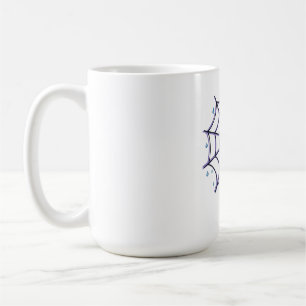 Caneca De Café Olho bonito de desenho em uma Web cintilante