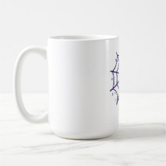 Caneca De Café Olho bonito de desenho em uma Web cintilante