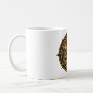 Caneca de Café Olho de Astrolábio de Bronze