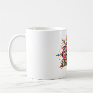 Caneca de Café Olho de Bússola de Coral