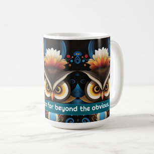 Caneca De Café Olho de coruja 6 Olhos vigilantes vêem muito além 