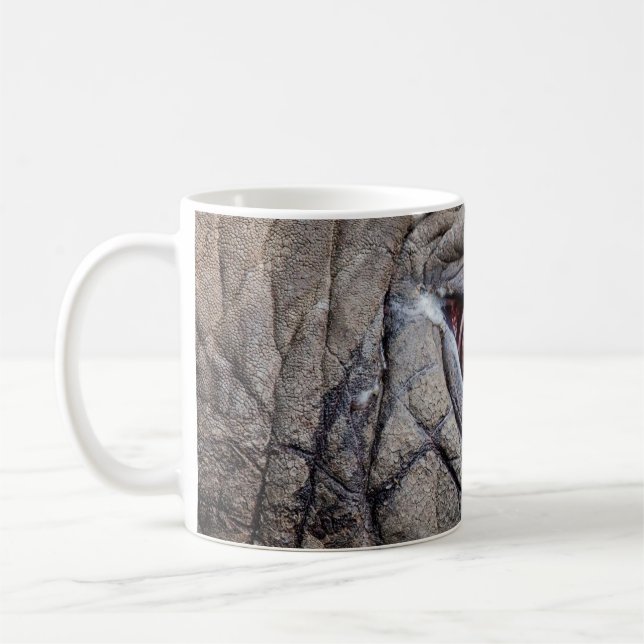 Caneca De Café Olho de elefante animal fechado (Esquerda)