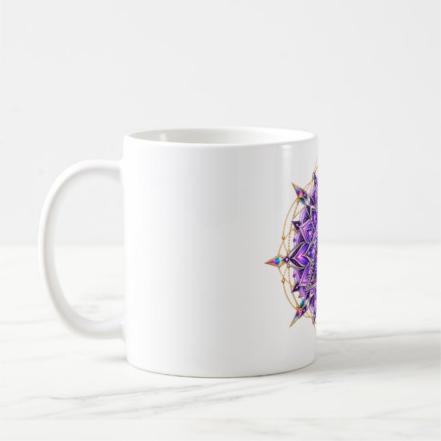 Caneca de Café Olho de Geometria de Orquídea (Esquerda)