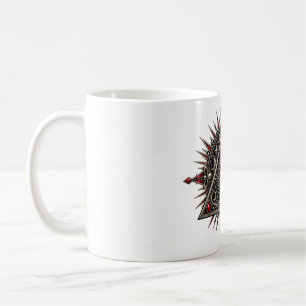Caneca de Café Olho de Obsidiana Carmesim