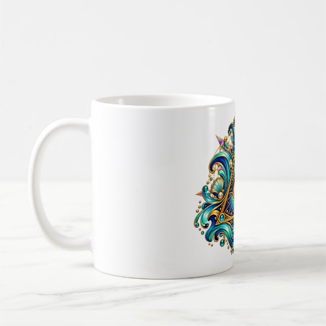 Caneca de Café Olho do Compasso da Meia-Noite (Esquerda)