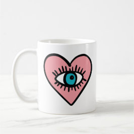 Caneca De Café Olho do diabo no coração