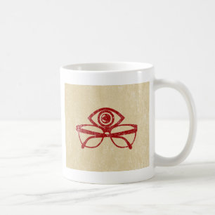 Caneca De Café Olho & Eyeglasses do vintage