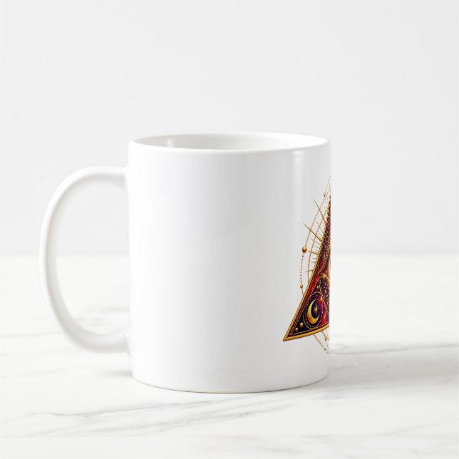 Caneca de Café Olho Guardião Carmesim (Esquerda)