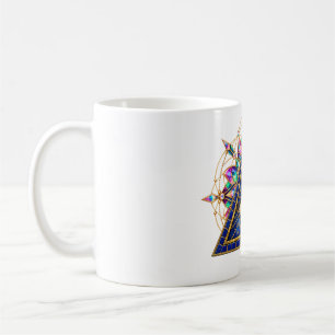 Caneca de Café Olho Mosaico Cobalto