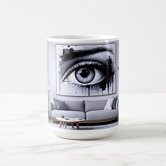 Caneca De Café Olho Preto Branco (Centro)