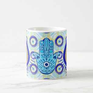 Caneca De Café Olho Turco Colorido Proteção, Estilo Amuleto Nazar