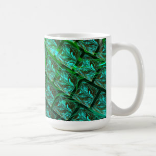 Caneca De Café 'Olhos azuis enquadrados', imagem riscada, borada