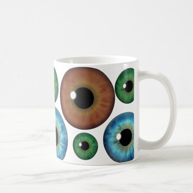 Caneca De Café Olhos Castanhos Verdes Azuis Legal Tumg Personaliz (Direita)