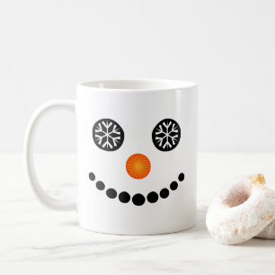 Caneca De Café Olhos Congelados Snowman