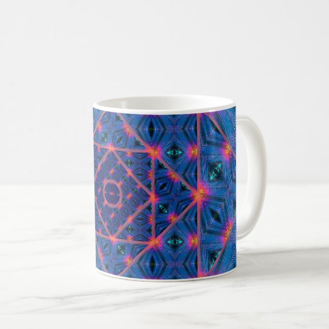 Caneca De Café Olhos da Máquina Azul (Frente Esquerda)