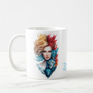 Caneca De Café Olhos do Leão e Cabelo Estrelado