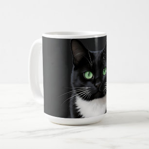 Caneca De Café Olhos Esmeralda do Gato Preto