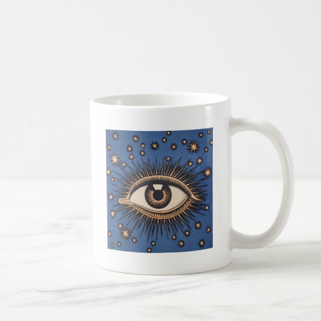 Caneca De Café Olhos Estrelas Lua Celestial Nouveau (Direita)