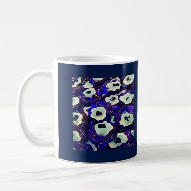 Caneca De Café Olhos Turcos Boncuk Formaram Arte Bizarra Amuleta (Esquerda)