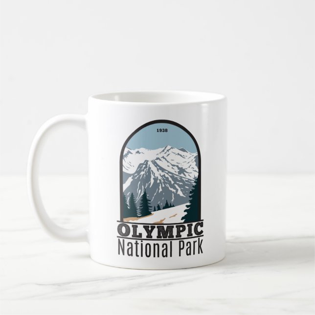 Caneca De Café Olimpiadas National Park Washington Vintage (Esquerda)