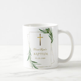 Caneca De Café Oliva Elegante Deixa o Batismo do Ouro