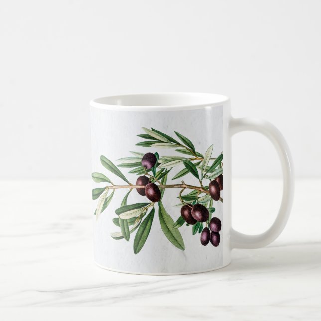 Caneca De Café Olive Folha da Grécia Mediterrânica (Direita)