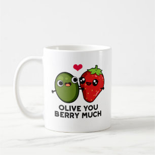Caneca De Café Olive You Berry Muito Bonito Fruta Pun