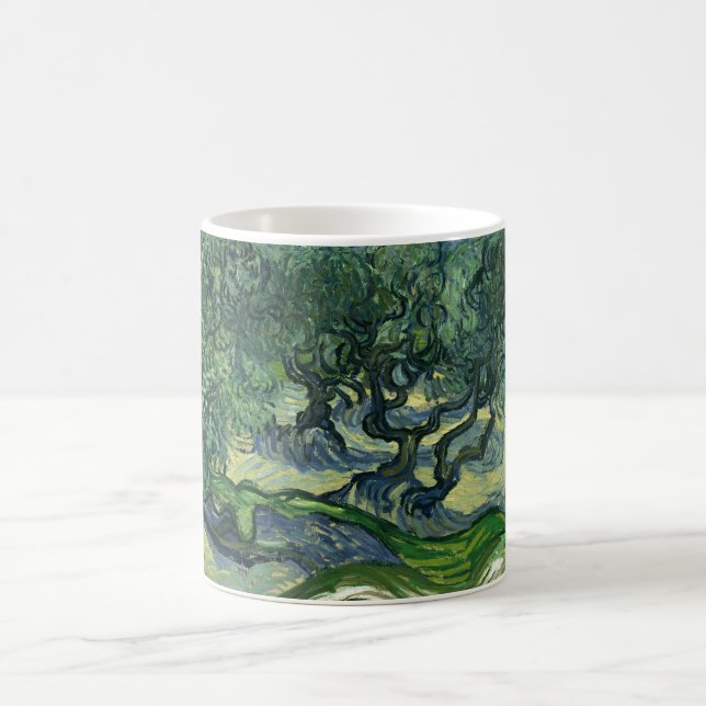 Caneca De Café Oliveiras por pintura de Van Gogh (Centro)