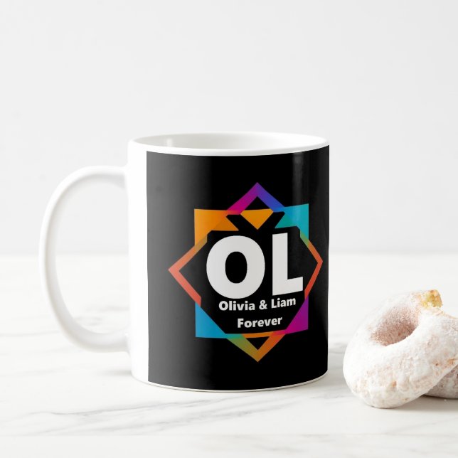 Caneca De Café Olivia & Liam Forever (Com Donut)