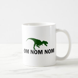 Caneca De Café Om Nom Dinossaur Rawr está com fome