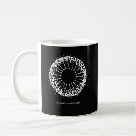 Caneca De Café Om Shanti Shanti Shanti Minimalista Meditação