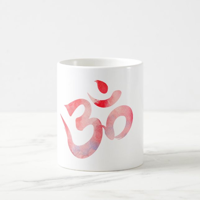 Caneca De Café Om, Waterolor Om Mug (Centro)