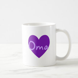Caneca De Café Oma no roxo