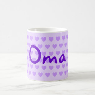 Caneca De Café Oma no roxo