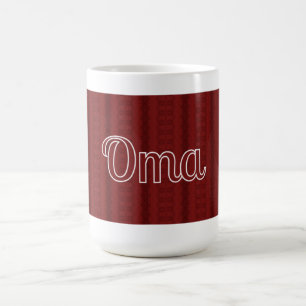 Caneca De Café Oma vermelho escuro