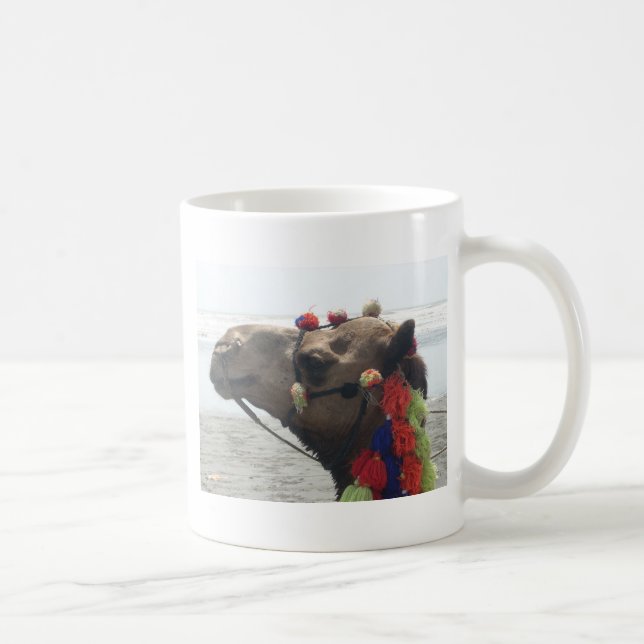 Caneca De Café Oman Muscat Camel Photo Art Impressão (Direita)