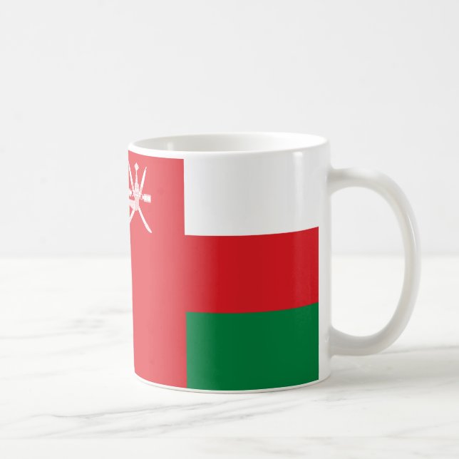 Caneca De Café Omani Flag Cerâmica Coffee Mug (Direita)